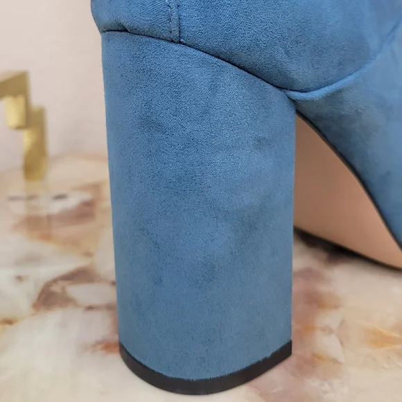 Turquoise Knee High Boots - Picture 4 of 10